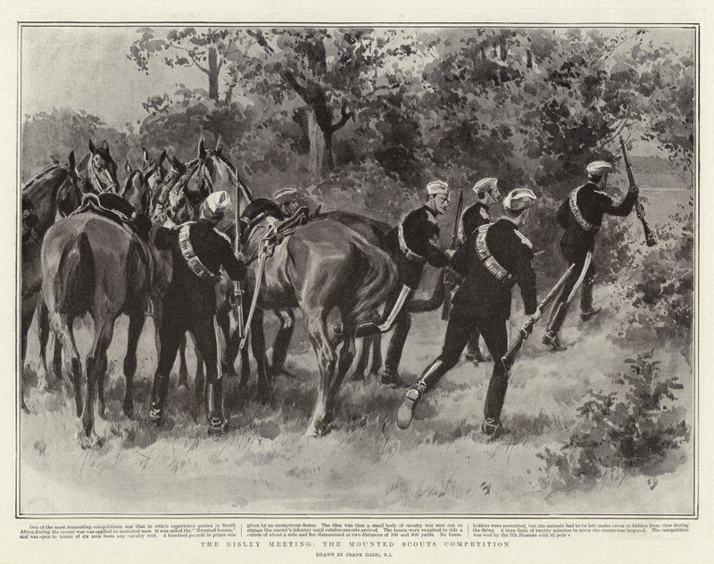 A Bisley Találkozó, a Lovas Cserkészverseny alkotó: Frank Dadd