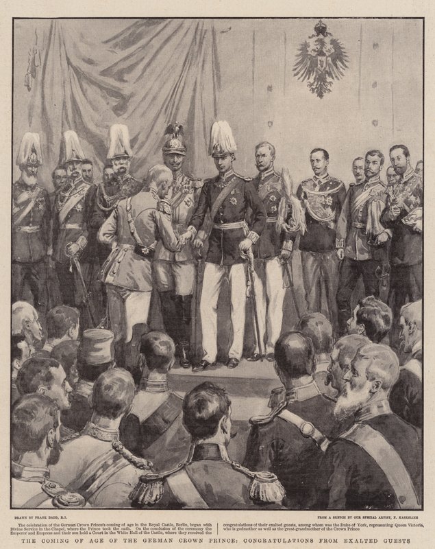 A német koronaherceg nagykorúvá válása, Gratulálunk a Magasztos Vendégeinktől alkotó: Frank Dadd
