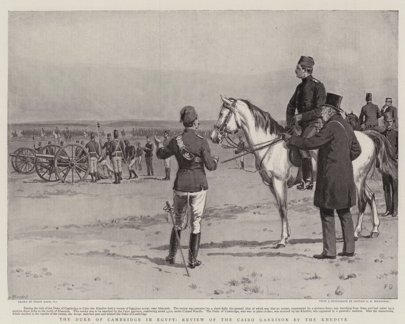Cambridge hercege Egyiptomban, Áttekintés a kairói helyőrségről a Khedive által alkotó: Frank Dadd