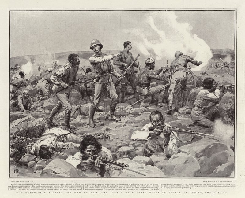 Expedíció az őrült molla ellen, támadás McNeill kapitány Zariba ellen a szomáliai Gebilében alkotó: Frank Dadd