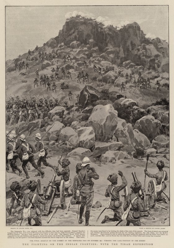 Harc az indiai határon, a Tirah-expedícióval alkotó: Frank Dadd