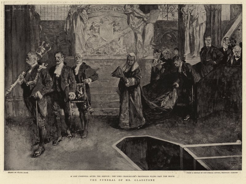 Gladstone úr temetése alkotó: Frank Dadd