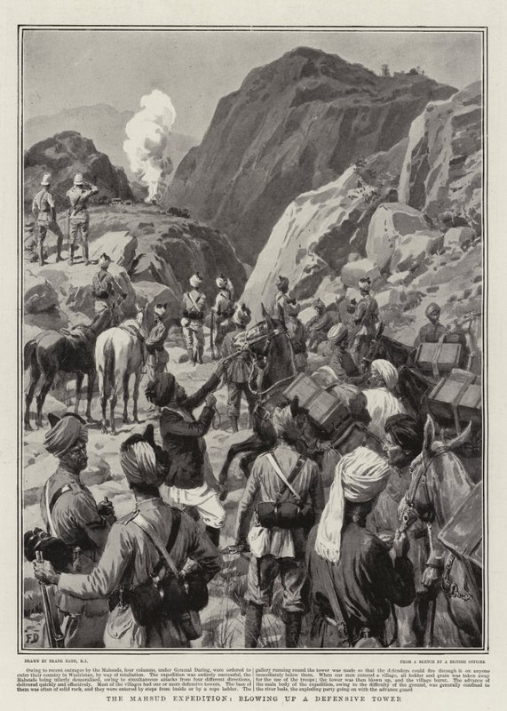 A Mahsud-expedíció, egy védőtorony felrobbantása alkotó: Frank Dadd