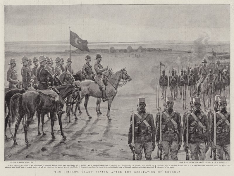 A Sirdar nagy áttekintése Dongola elfoglalása után alkotó: Frank Dadd