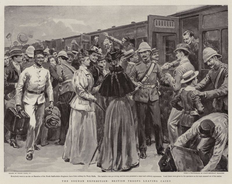 A Soudan-expedíció, a brit csapatok elhagyják Kairót alkotó: Frank Dadd