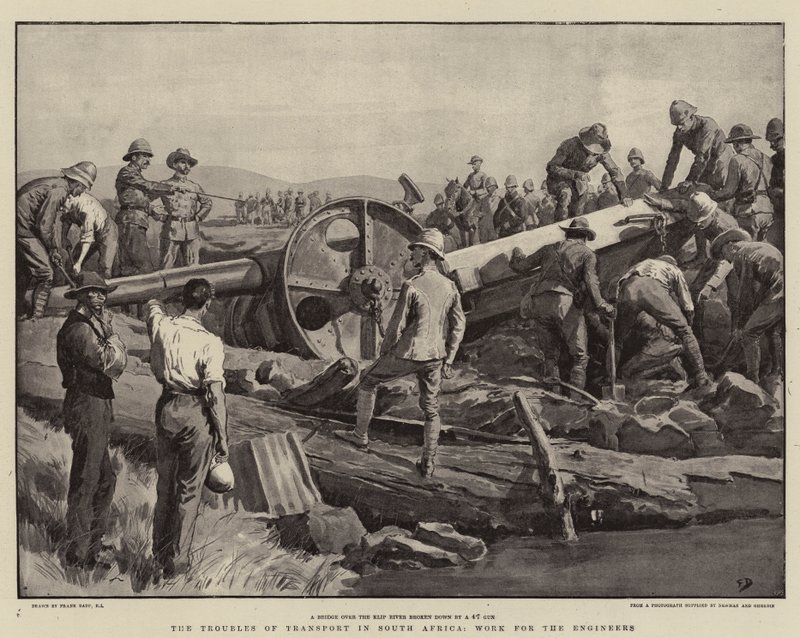 A közlekedés problémái Dél-Afrikában, munka a mérnököknek alkotó: Frank Dadd