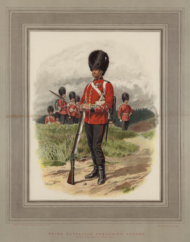 Harmadik zászlóalj grenadier gárdisták (kromolito) alkotó: Frank Dadd