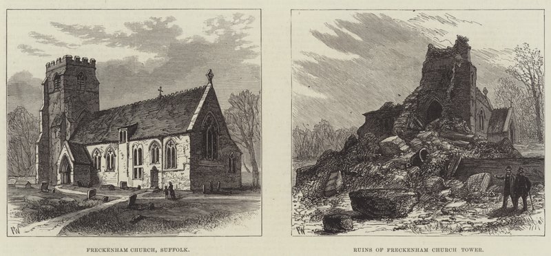 Egy templomtorony leomlása Suffolkban alkotó: Frank Watkins