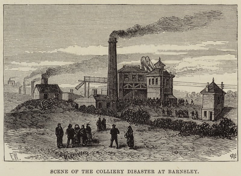 A barnsleyi Colliery katasztrófa jelenete alkotó: Frank Watkins