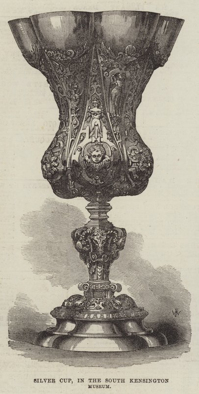Ezüst kupa, a South Kensington Múzeumban alkotó: Frank Watkins