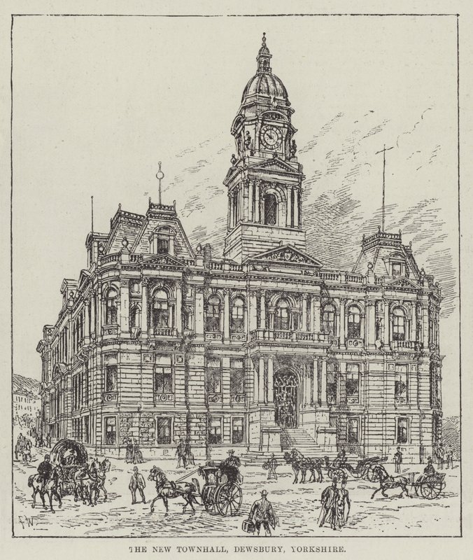 A New Townhall, Dewsbury, Yorkshire alkotó: Frank Watkins