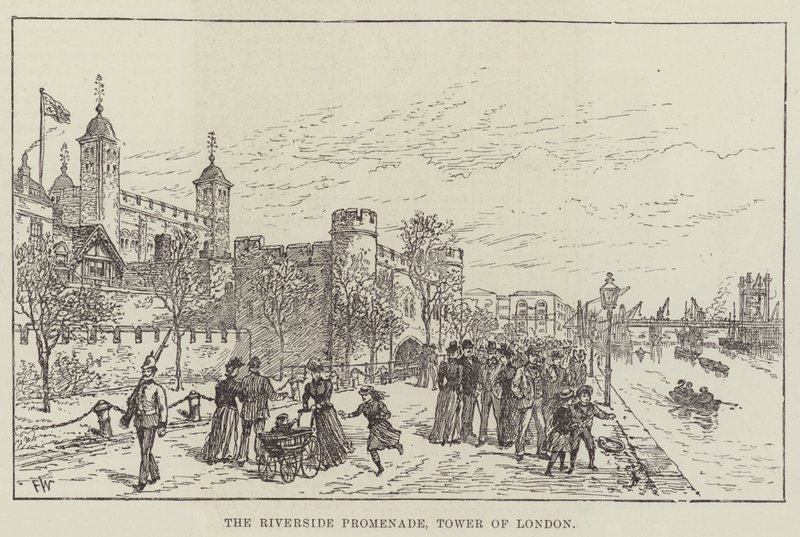 A Riverside Promenade, a londoni Tower alkotó: Frank Watkins