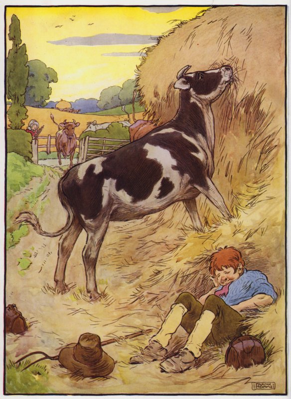 Illusztráció: Old Dame Trot and Her Pig (színes litho) alkotó: Frank Adams