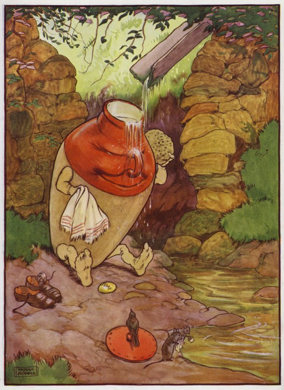 Illusztráció: Old Dame Trot and Her Pig (színes litho) alkotó: Frank Adams