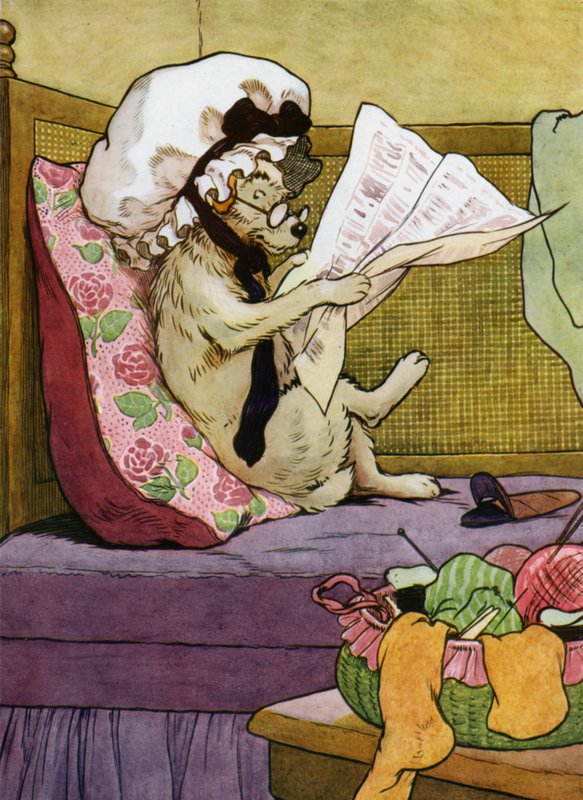 Illusztráció Old Mother Hubbardhoz (színes litó) alkotó: Frank Adams