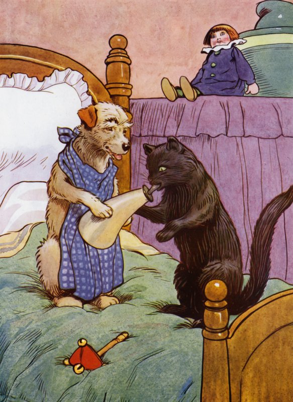 Illusztráció Old Mother Hubbardhoz (színes litó) alkotó: Frank Adams