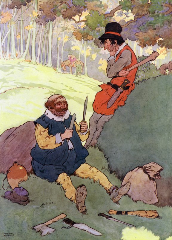 Illusztráció: The Babes in the Wood (színes litó) alkotó: Frank Adams