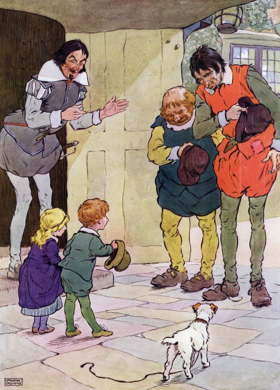 Illusztráció: The Babes in the Wood (színes litó) alkotó: Frank Adams