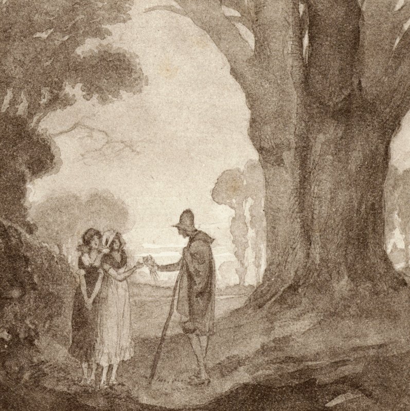 Illusztráció A tudós cigányhoz, Matthew Arnold (színes litó) alkotó: Frank Adams