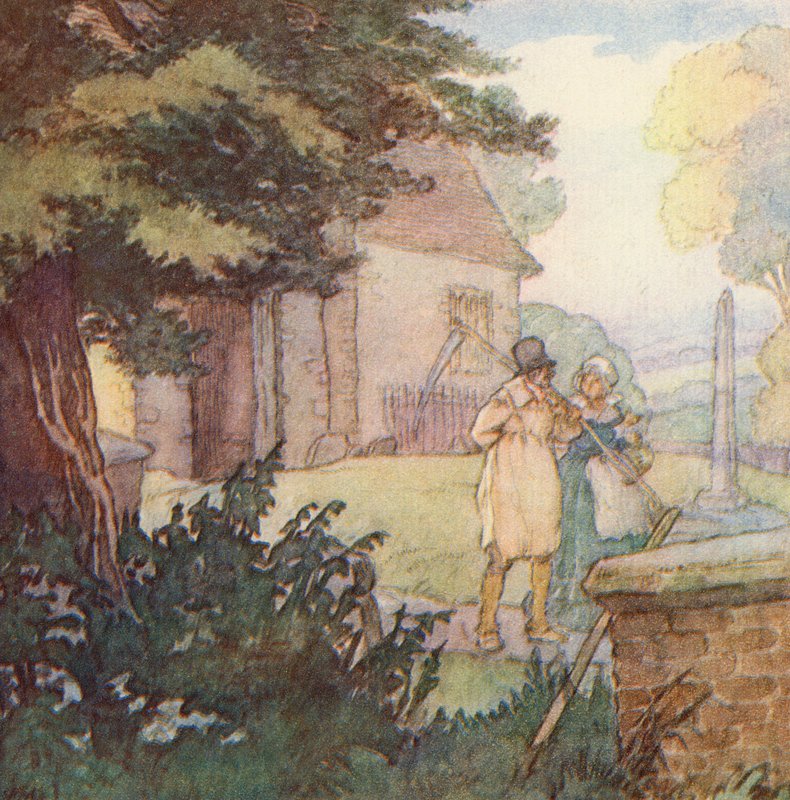 Illusztráció A tudós cigányhoz, Matthew Arnold (színes litó) alkotó: Frank Adams