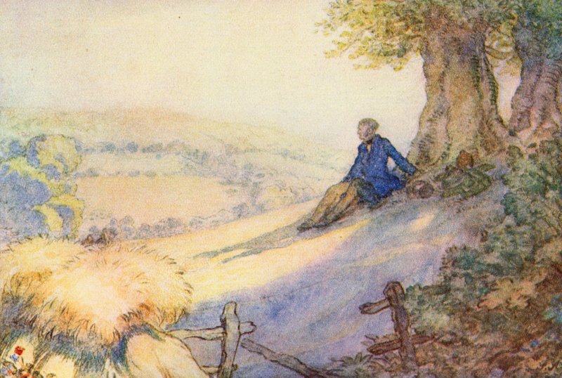 Illusztráció A tudós cigányhoz, Matthew Arnold (színes litó) alkotó: Frank Adams