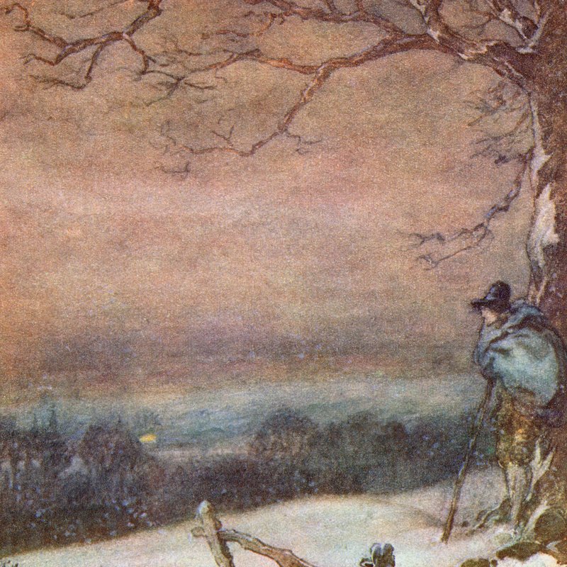 Illusztráció A tudós cigányhoz, Matthew Arnold (színes litó) alkotó: Frank Adams