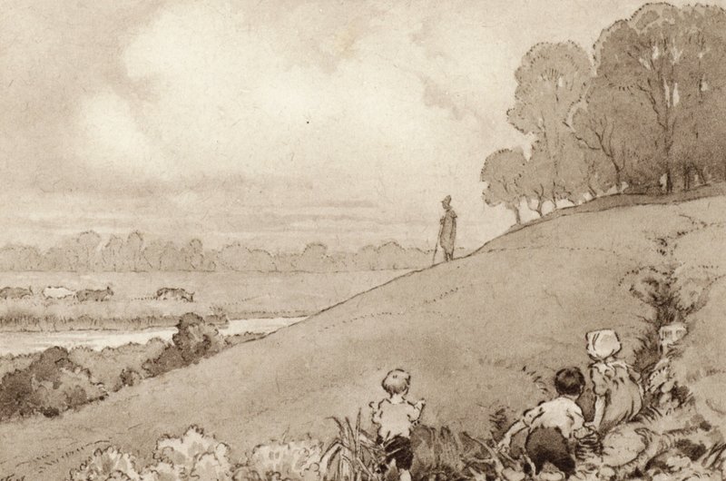 Illusztráció A tudós cigányhoz, Matthew Arnold (színes litó) alkotó: Frank Adams