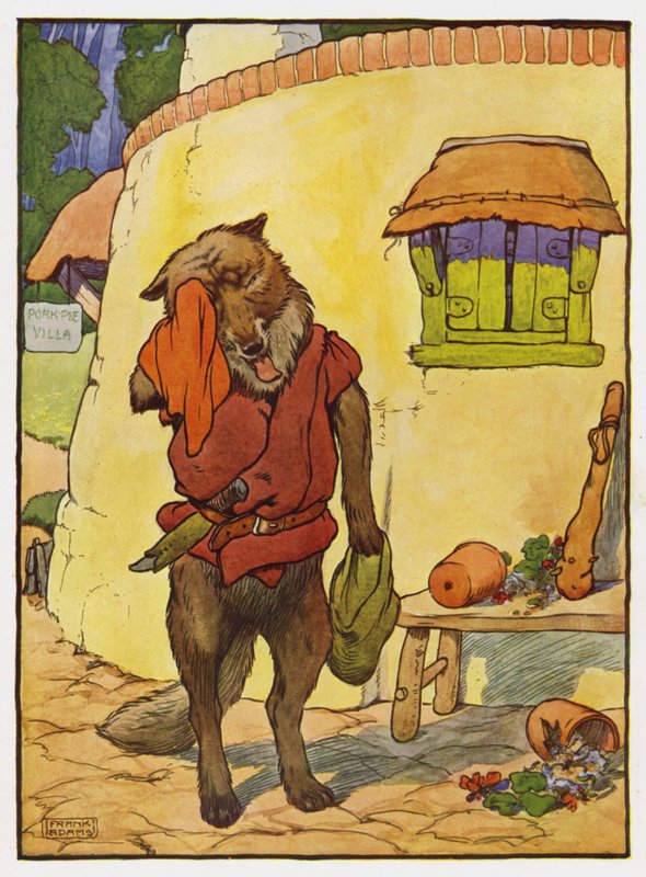 Illusztráció a három kismalachoz alkotó: Frank Adams
