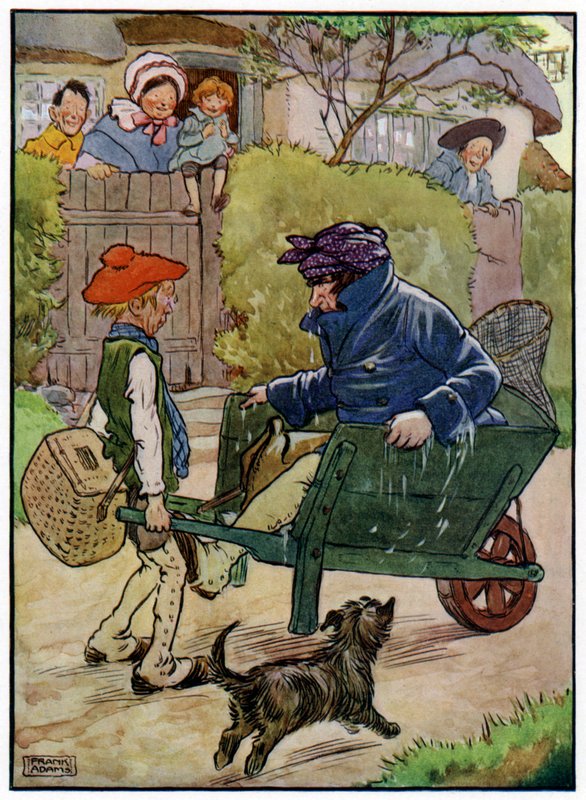 Három vidám halász (színes litó) alkotó: Frank Adams