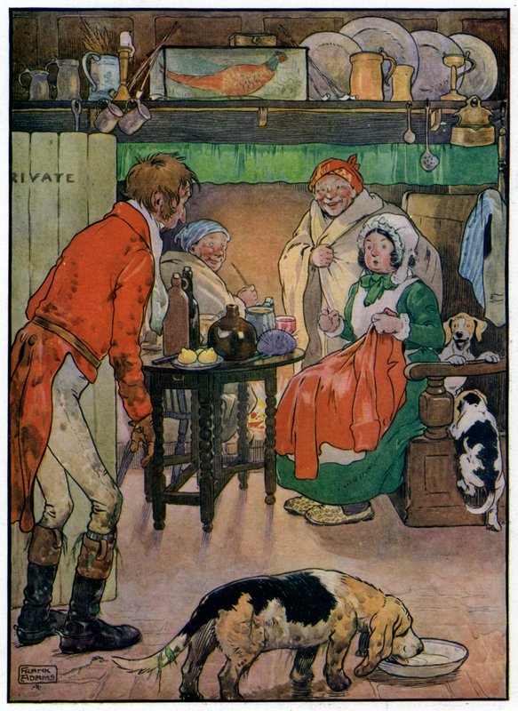 Három Jolly Huntsmen (színes litó) alkotó: Frank Adams