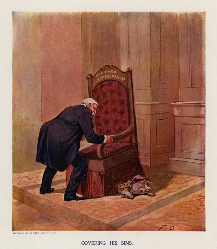 Bűnei fedezése (színes litográfia) alkotó: Frank Beard