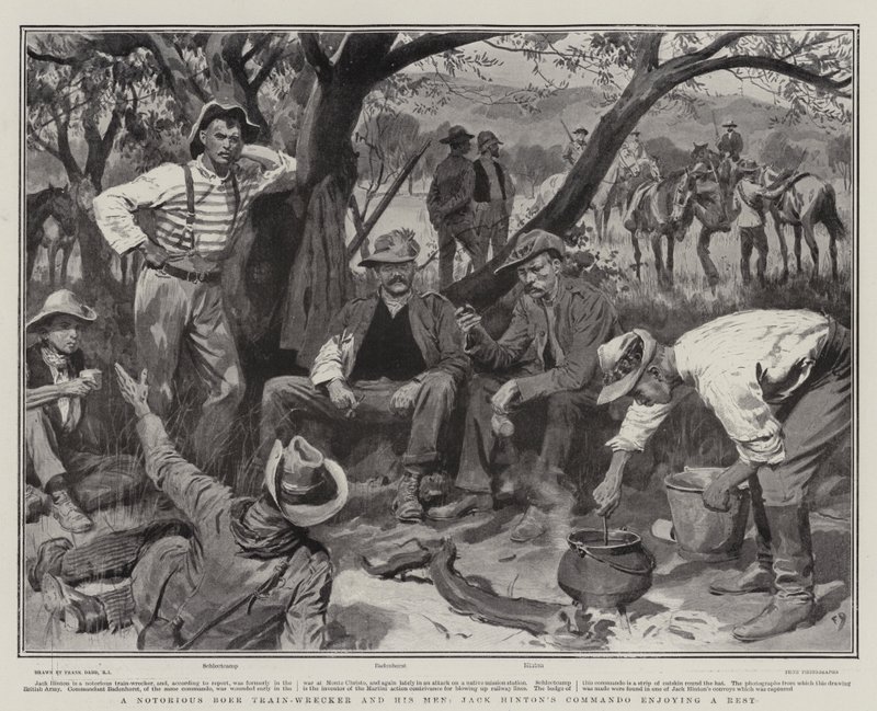 Egy hírhedt búr vonatromboló és emberei, Jack Hinton kommandója pihenőhelyet élvez alkotó: Frank Dadd