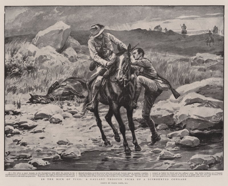 A Nick of Time-ban egy Gallant Trooper felveszi a Leszállt elvtársat alkotó: Frank Dadd