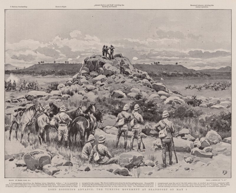 Lord Roberts előrenyomulása, a Brandfortnál május 3-án bekövetkezett fordulat alkotó: Frank Dadd
