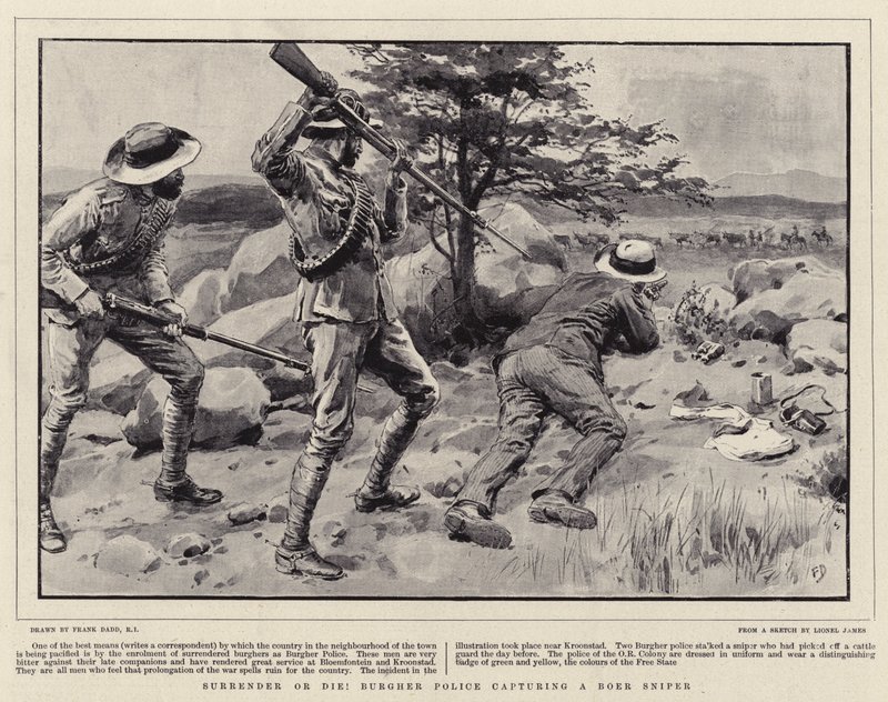 Add meg vagy halj meg! A polgárőrség elfog egy búr mesterlövészt alkotó: Frank Dadd