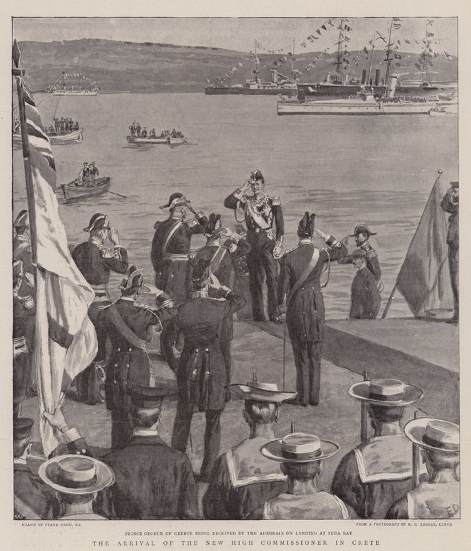 Az új főbiztos érkezése Krétára alkotó: Frank Dadd