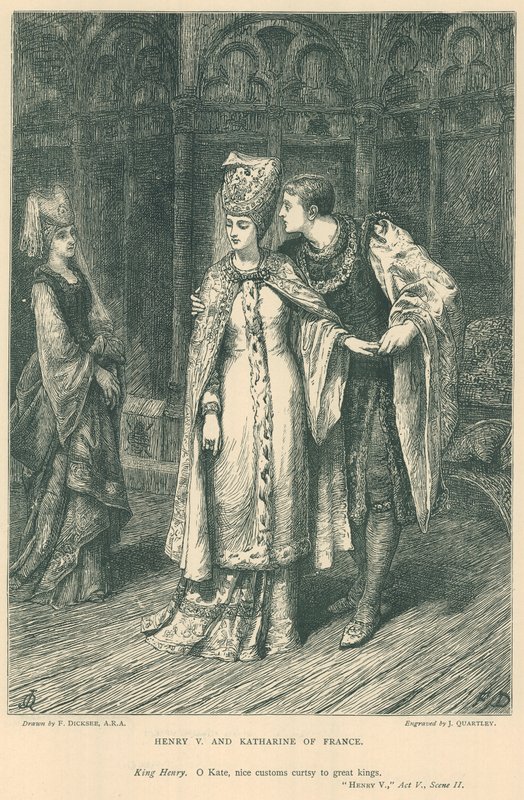 Illusztráció Shakespeare V. Henrik királyához alkotó: Frank Dicksee