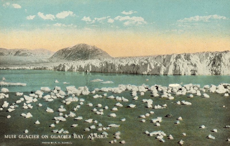 Muir-gleccser, Glacier Bay, Alaszka, USA (színes fotó) alkotó: Frank H. Nowell
