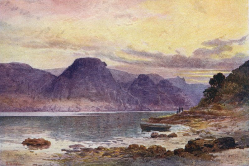 Új-Zéland: Okahumoko Bay, Whangaroa (színes litográfia) alkotó: Frank H Wright