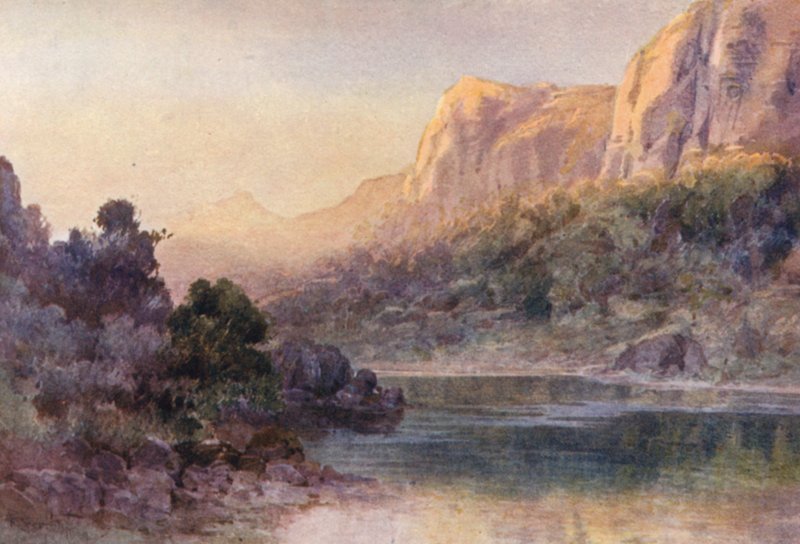 Új-Zéland: Waihi Bay, Whangaroa Harbour (színes litográfia) alkotó: Frank H Wright