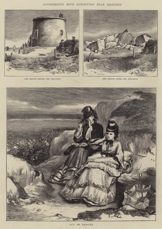 Kísérletek Gun-Cottonnal Hastings közelében alkotó: Frank Holl