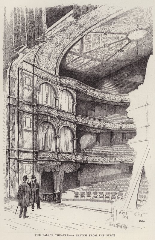 A Palace Theatre belseje, London (litho) alkotó: Frank Murray