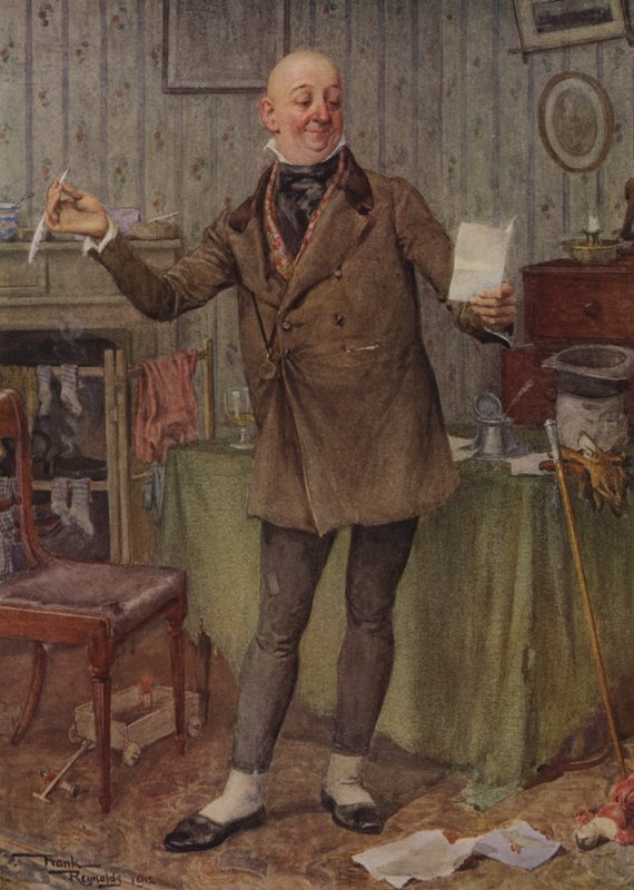 Mr Micawber (színes litográfia) alkotó: Frank Reynolds