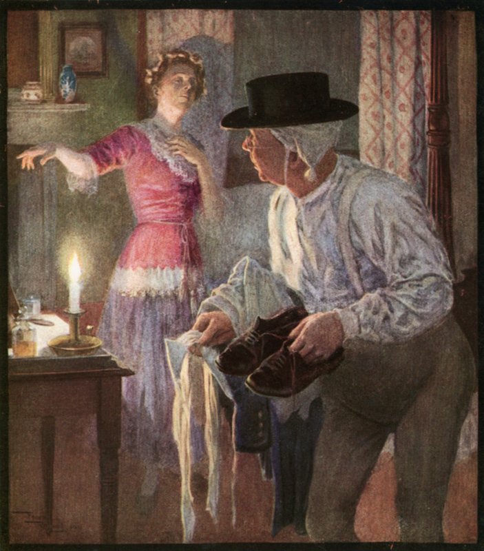 Mr. Pickwick romantikus kalandja (színes litográfia) alkotó: Frank Reynolds