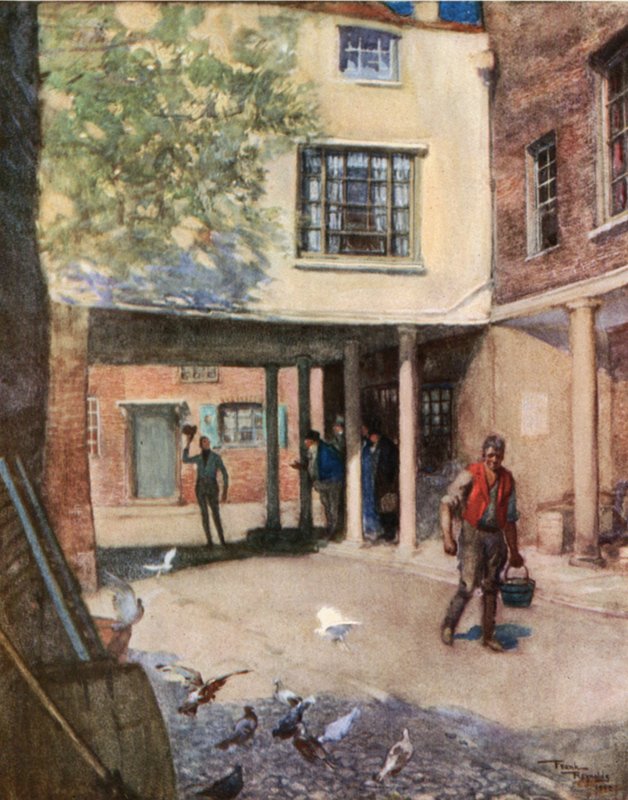 The Bull Inn, Rochester (színes litográfia) alkotó: Frank Reynolds