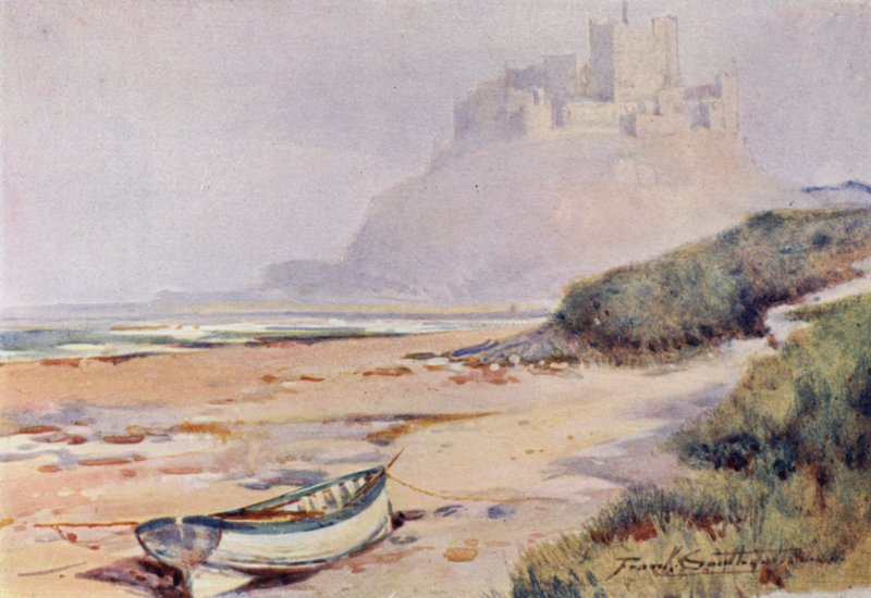 Bamburgh kastély (színes litó) alkotó: Frank Southgate