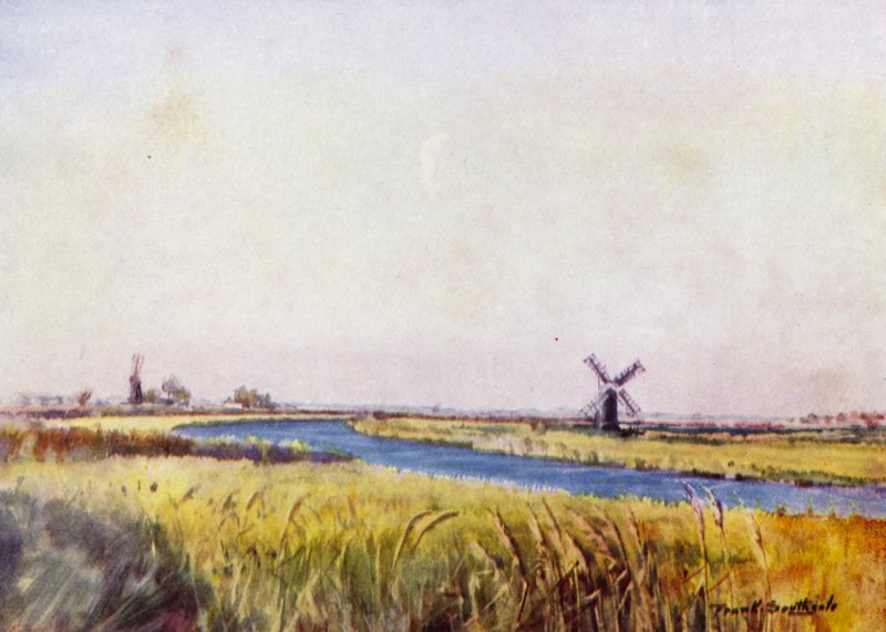 Norfolk Broads: St Olaves felett (színes litó) alkotó: Frank Southgate
