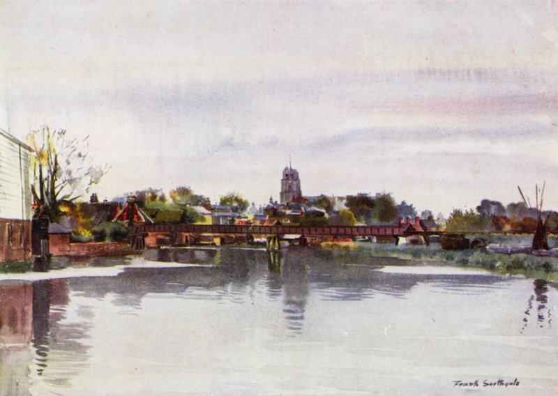 Norfolk Broads: Beccles (színes litho) alkotó: Frank Southgate
