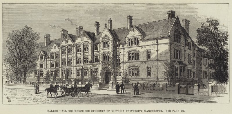 Dalton Hall, a Victoria Egyetem hallgatóinak rezidenciája, Manchester alkotó: Frank Watkins
