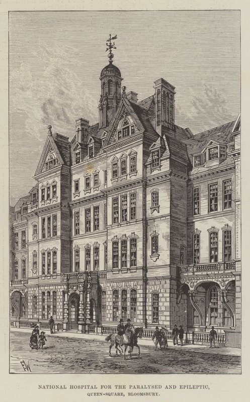 Bénák és Epilepsziás Nemzeti Kórház, Queen-Square, Bloomsbury alkotó: Frank Watkins